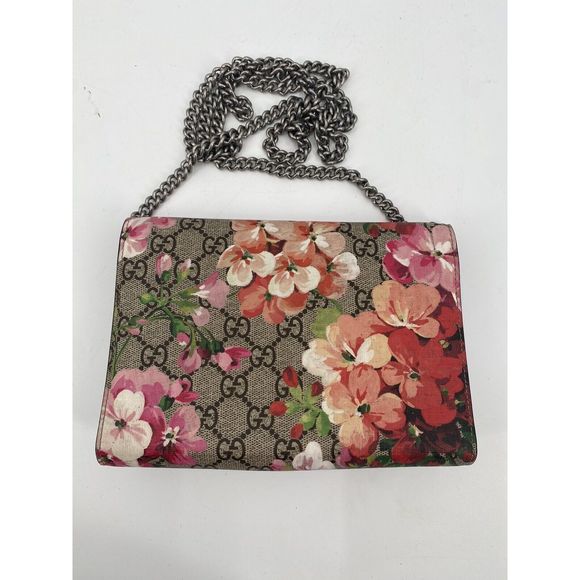 Gucci Dionysus Supreme GG Monogram Blooms Floral Wallet on Chain - Picture 4 of 11